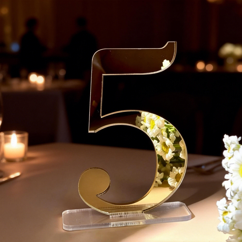 Numbers for Wedding Tables wit - Table Number Gold 评论和价格