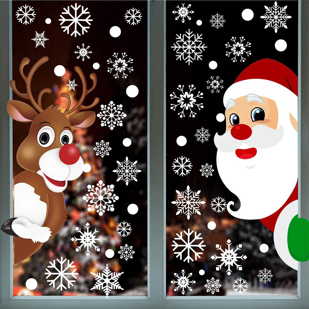 Christmas Window Clings Sticke - Wedding Decor Supply Store 评论和价格